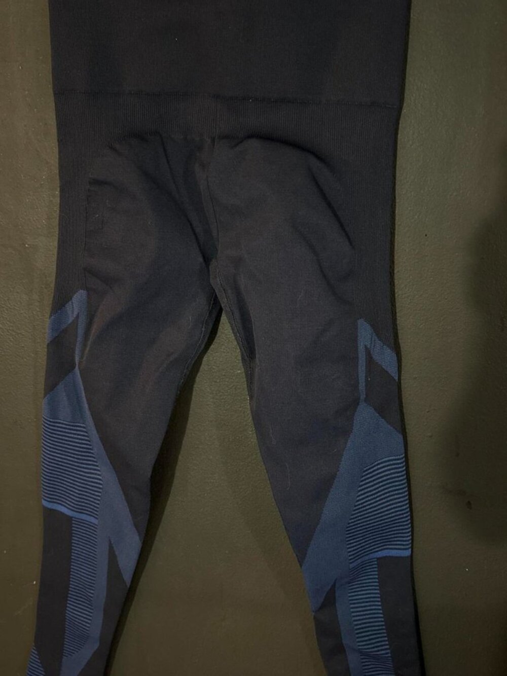 Women's Black and Navy Leggings - Picture 5 of 6